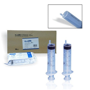 OneMed Syringe 20cc box isi50 Eccentric Tip-Lubang Samping