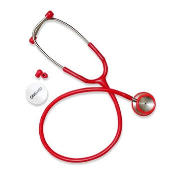Stethoscope Dewasa Stainless Merah OneMed