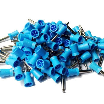 Prophy Cups Latch Style Flat 4 web Blue