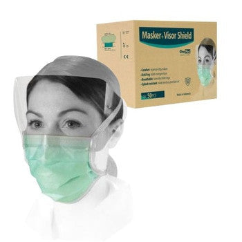Masker Tali+Visor Shield Anti Fog OneMed Pak isi 10pcs