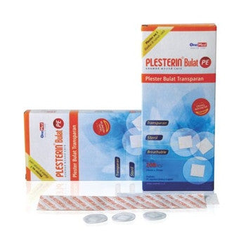 Plesterin Bulat PE Transparan Anti Air OneMed box isi 200pcs