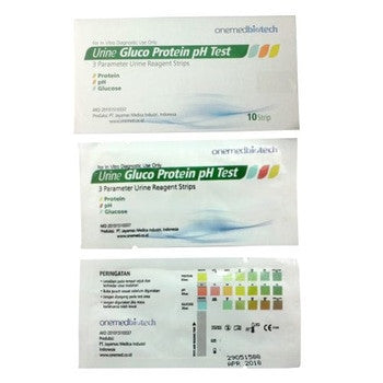 Gluco Protein PH Test OneMed box isi 10